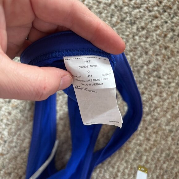 Nike bikini bottom Swimsuit Blue Size Large with Drawstring - Picture 6 of 7